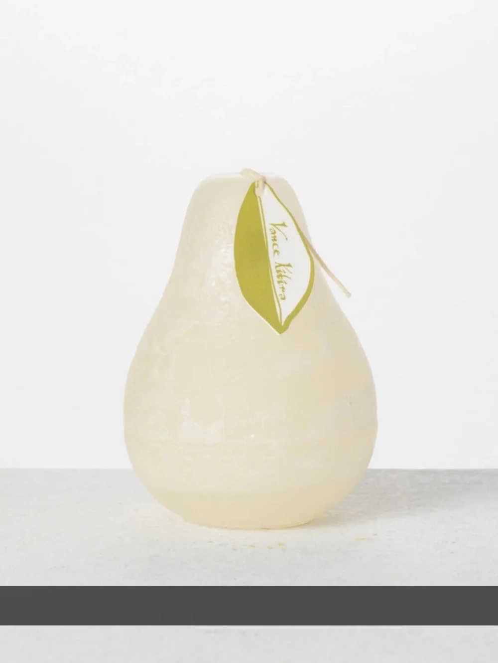 nwt SET OF 4 BEAUTIFUL VANCE KITIRA CREAM COLORED PEAR SHAPED CANDLES